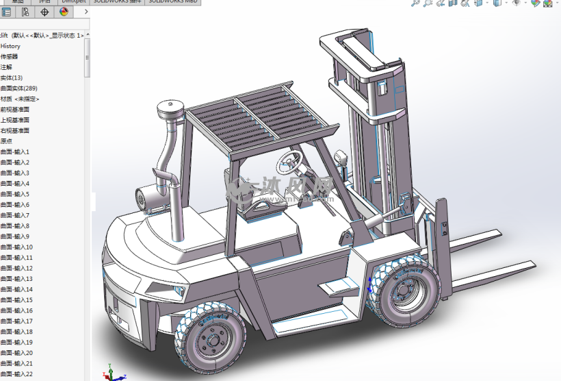 叉车模型 SolidWorks 设计指南 从结构原理到三维建模全流程